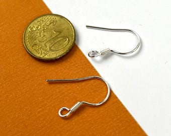 925 Sterling Silver Earring Hooks / Earwire Findings (1 Pair)
