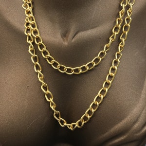 Gold Plated Thick Chain, Gold Chunky Necklace, Layering Necklace, Gold Necklace, Gold Link Chain, Statement Necklace, Gold Oval Chain,ZDK050