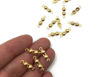 Embouts pour perles à clapet en or 24 carats 5 x 17 mm : perles à écraser pour la fabrication de bijoux