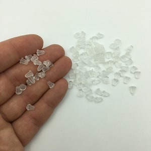 5x5mm Silicone Earring Stopper, Soft Silicone Rubber Earring Backs, Earring Stoppers, SN001