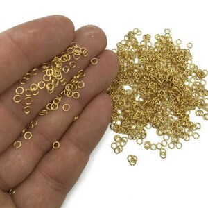 24k Shiny Gold Plated Jump Rings 3mm: Jewelry Making Supplies