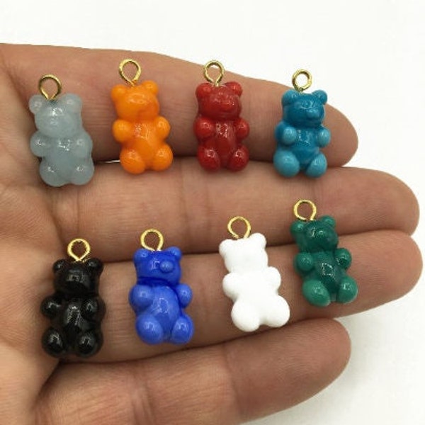 Bear Charm Necklace Etsy