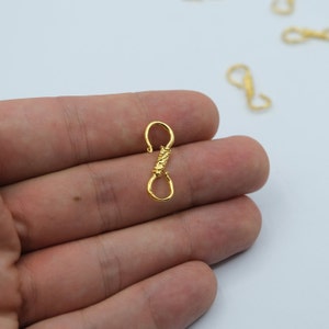 24MM Raw Brass Hook Clasps ,Jewelry Connectors , Gold Plated Hook Clasps