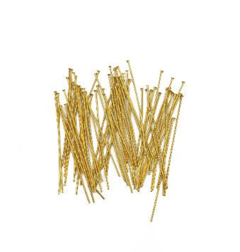 4 Sterling Silver Ball Head Pins 45mm 24k Gold Plated Findings 4 Sterling Silver Ball Head Pins 45mm 24k Gold Plated Findings