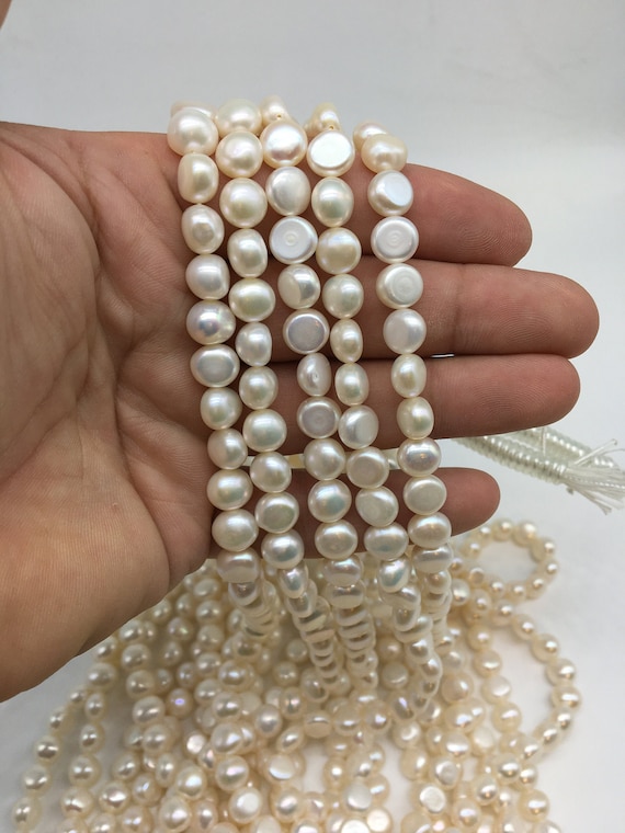 Silver Flat Back Pearls