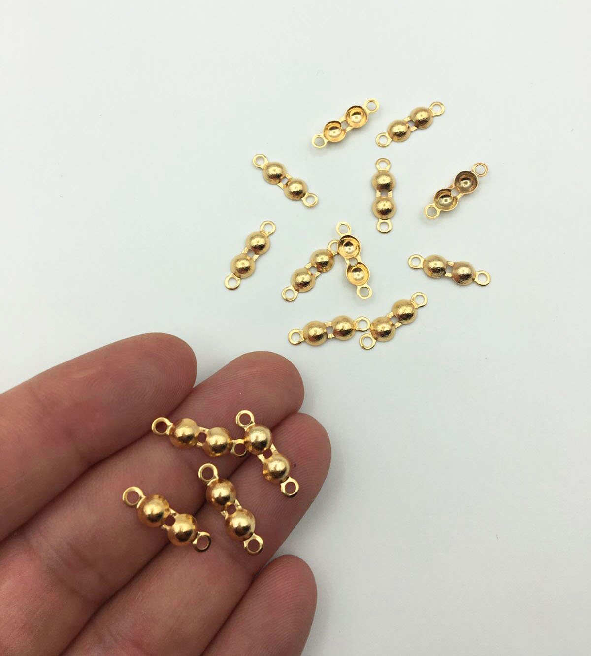 5x17 mm 24 k Shiny Gold Clamshell Bead TipGold Crimp Beads Etsy