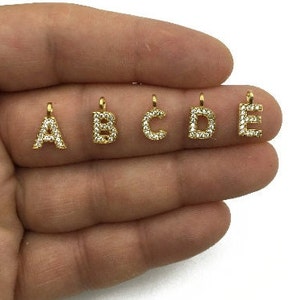 Gold-Plated 5mm Zircon Letter Beads: Elegant Options for Necklace and Bracelet Designs