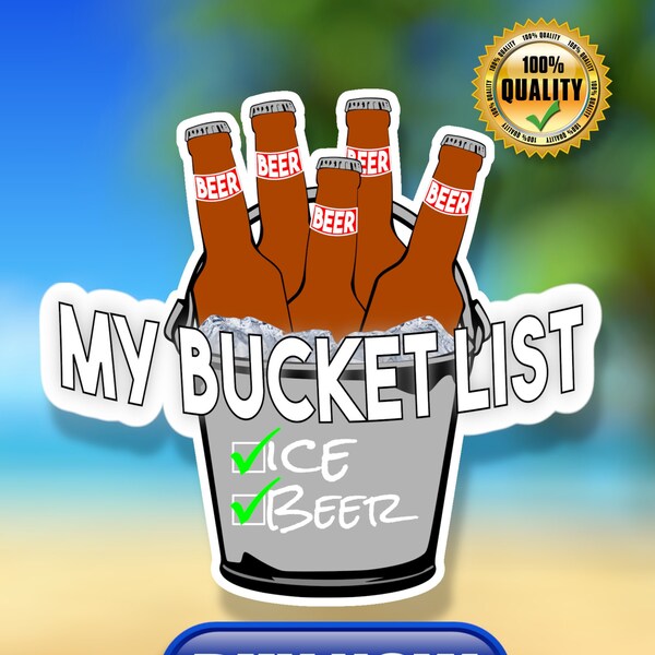 Beer Bucket List Decal Etsy