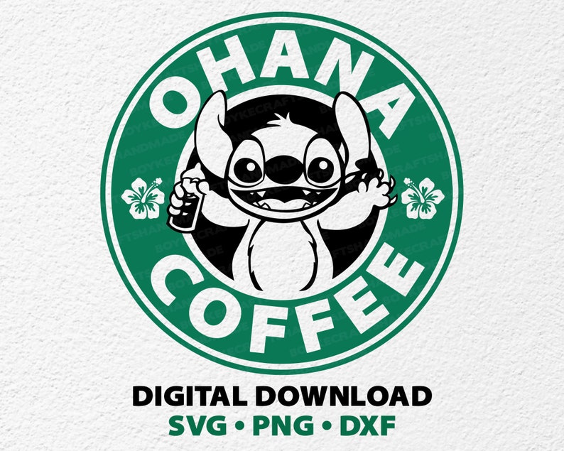 Download Ohana Coffee Svg Stitch Starbucks Logo Lilo And Stitch | Etsy