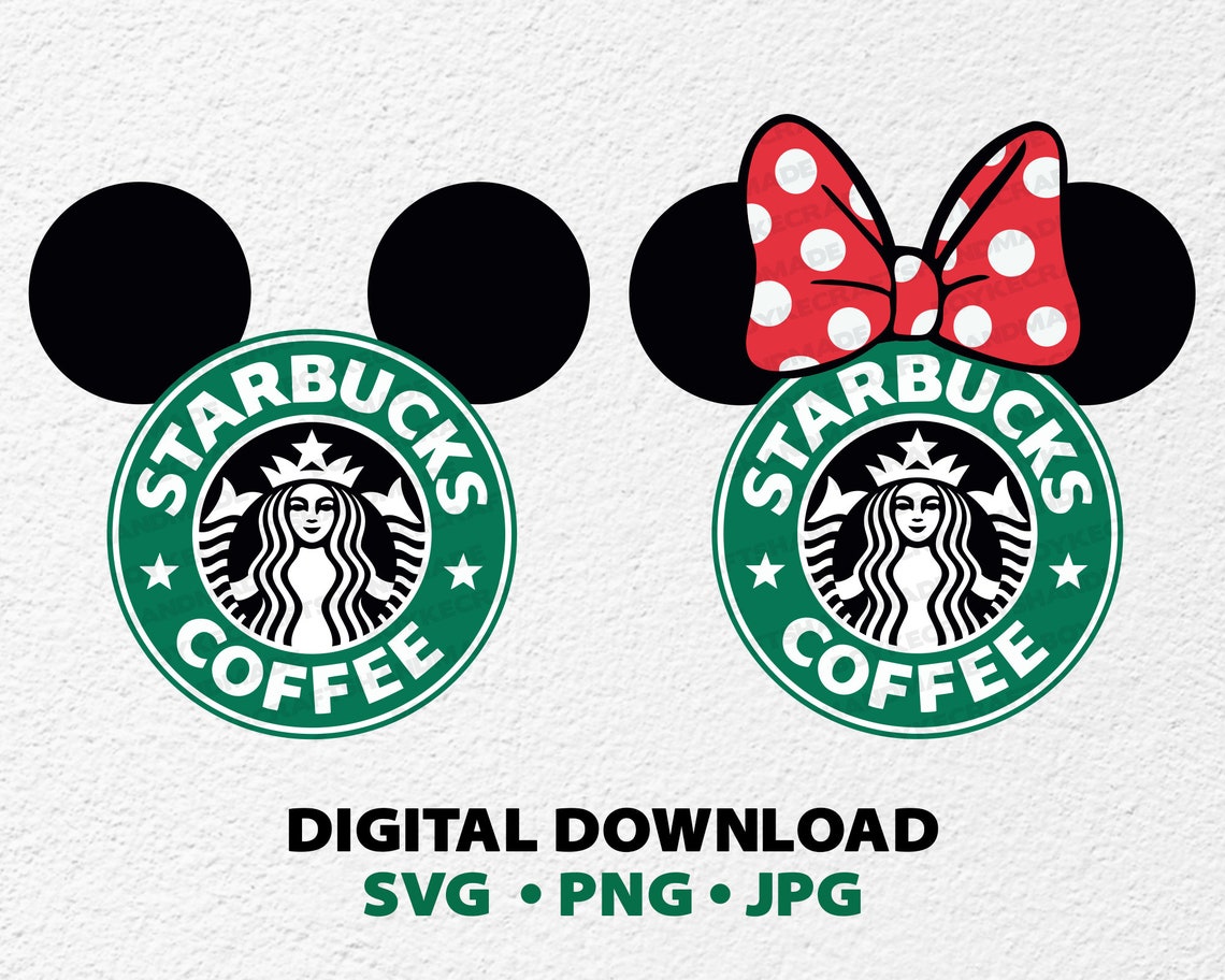 Topolino Starbucks Logo Svg Bundle Minnie Topolino Disney