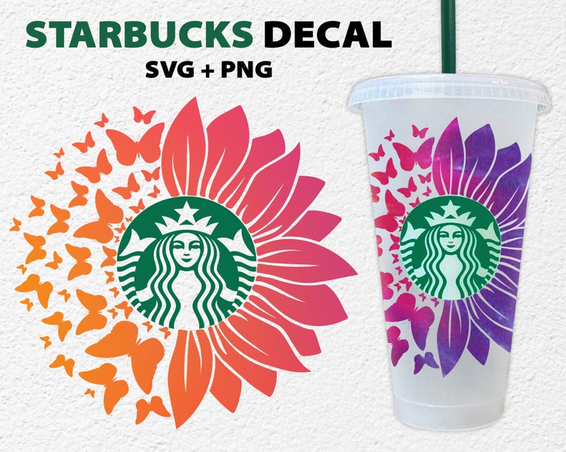 Download Sunflower Butterfly Svg Starbucks Sunflower Logo Svg | Etsy