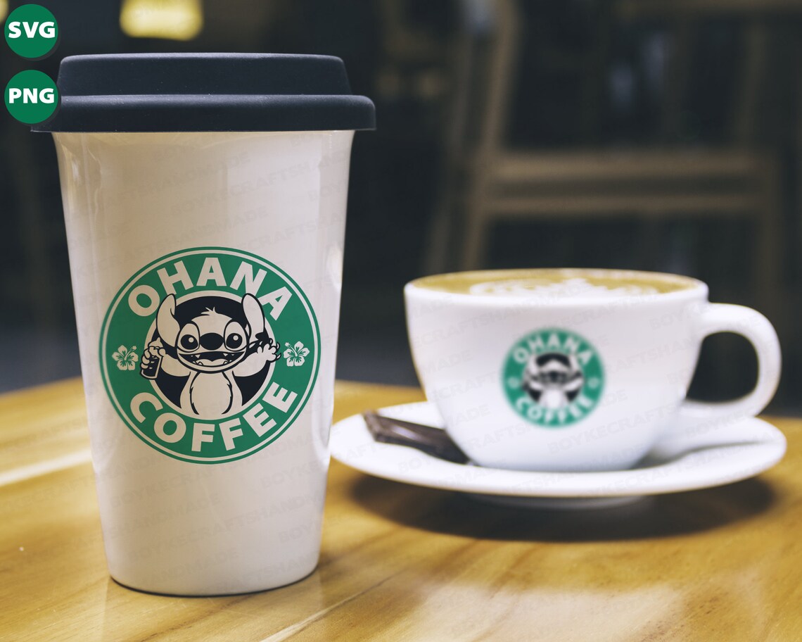 Download Ohana Coffee Svg Stitch Starbucks Logo Lilo And Stitch | Etsy