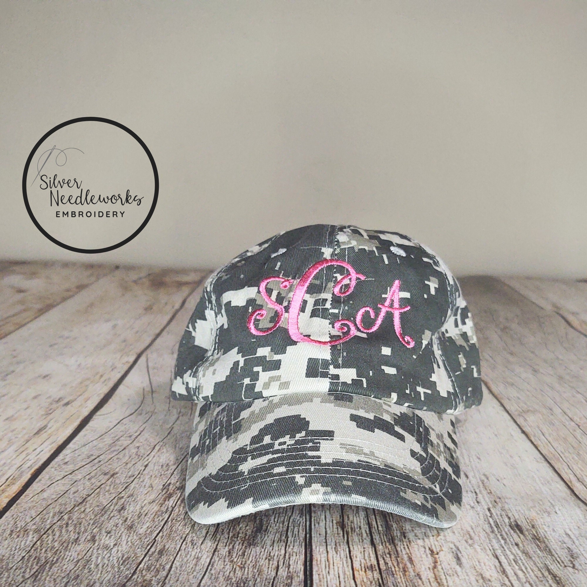Monogrammed Hat for Women Camo Hat 