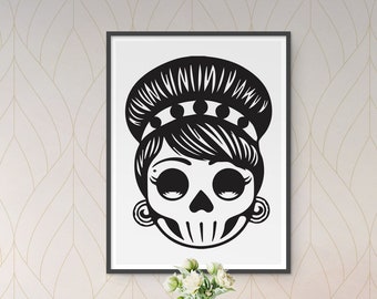 Download Free Free Sugar Skull Svg Etsy SVG Cut Files