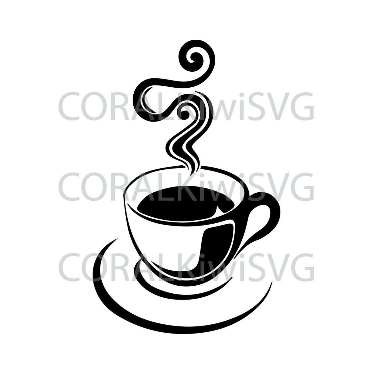 Tea Cup SVG coffee steaming tea cup cut file cricut Etsy