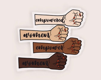 Empowered Women Empower Women Matte Sticker MacBook Laptop Sticker Journal Sticker Matte Sticker Feminism Sticker
