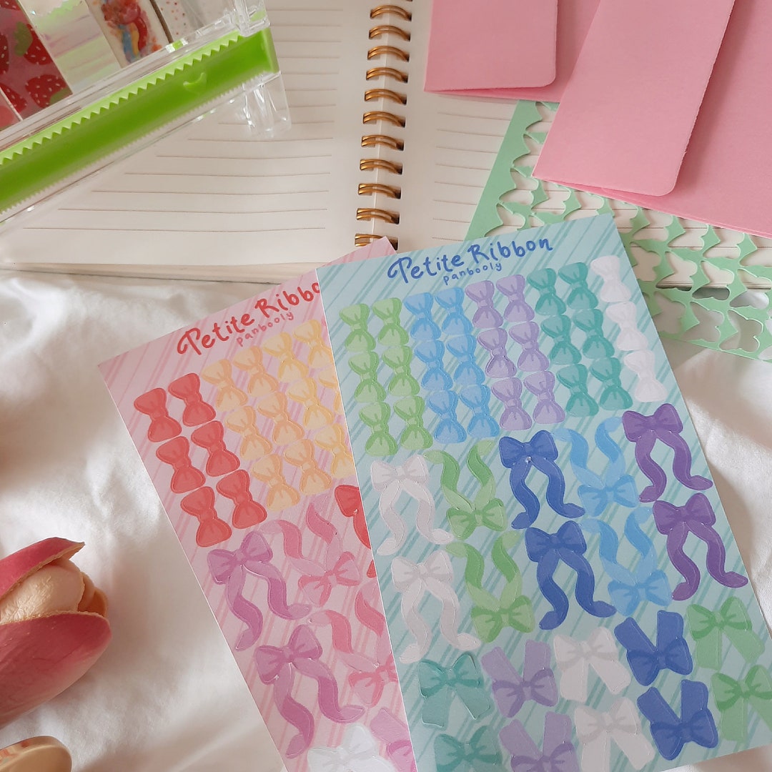 Ribbon Sticker Sheet - Etsy