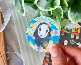 No Face Sparkly Sticker