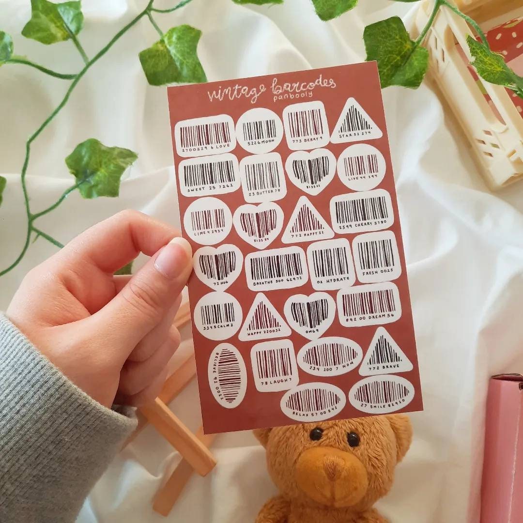 Barcode Sticker Sheet - Etsy