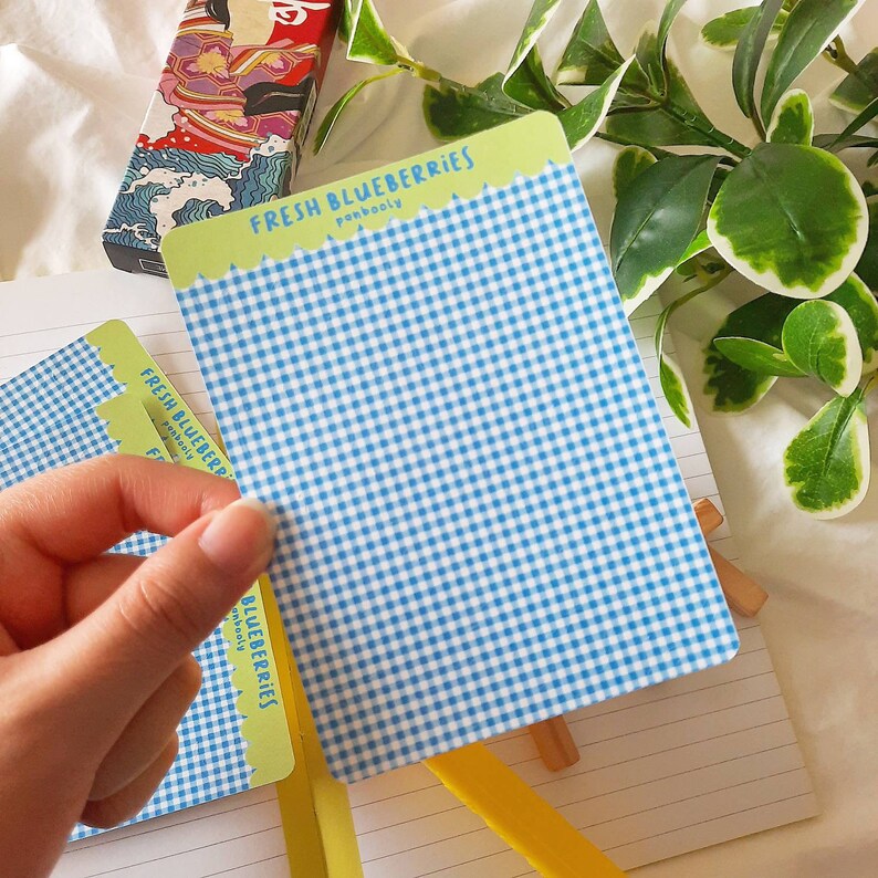 Gingham Confetti Sticker Sheets Fresh Blueberries