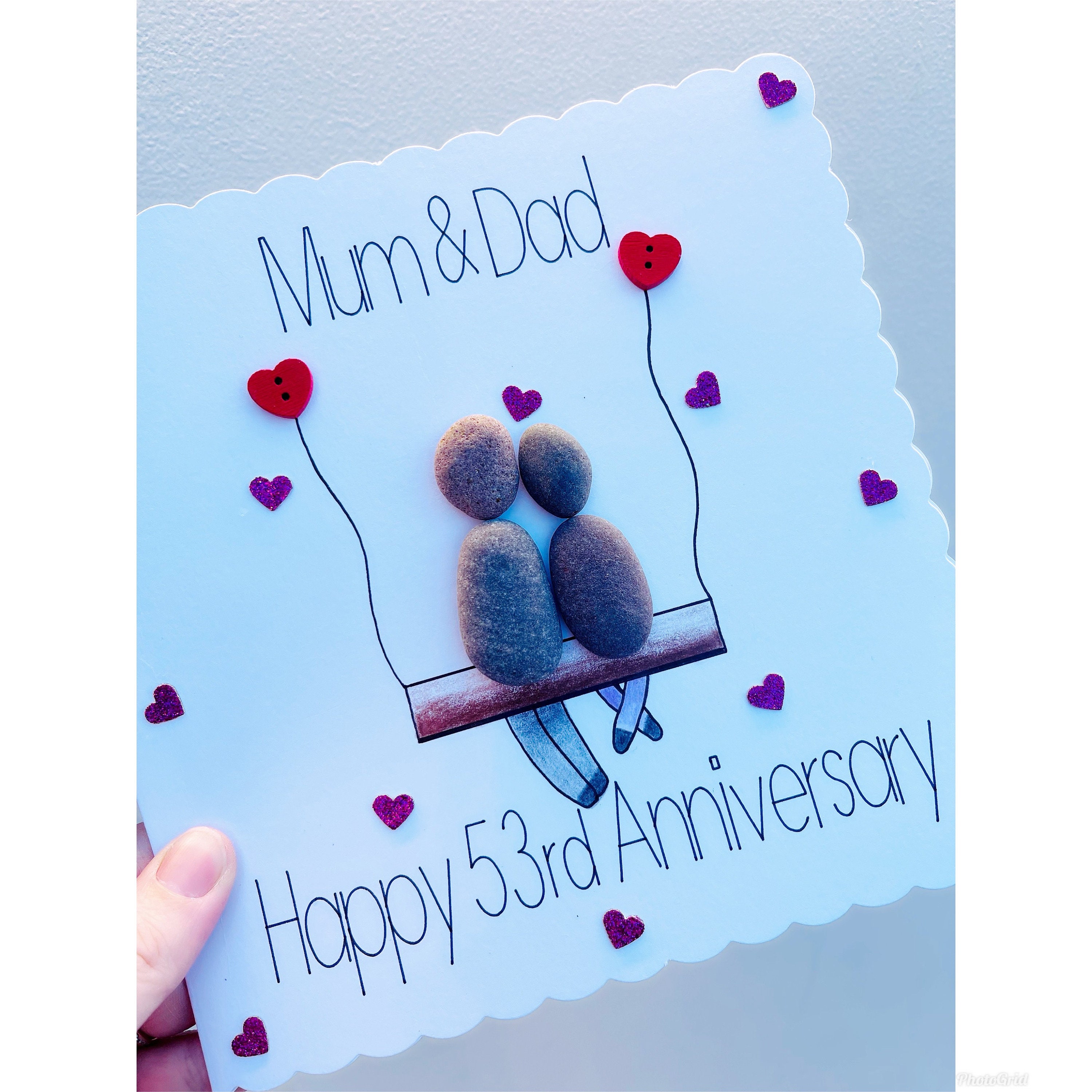 Carte Spéciale 53e Anniversaire Pour Papa, Maman, Parents – Special Mum & Dad – Cartes D'anniversaire De Mariage De La Part De Fils, Fille, Famille