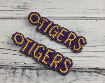 Tigers Beaded Earrings (pierced ears)