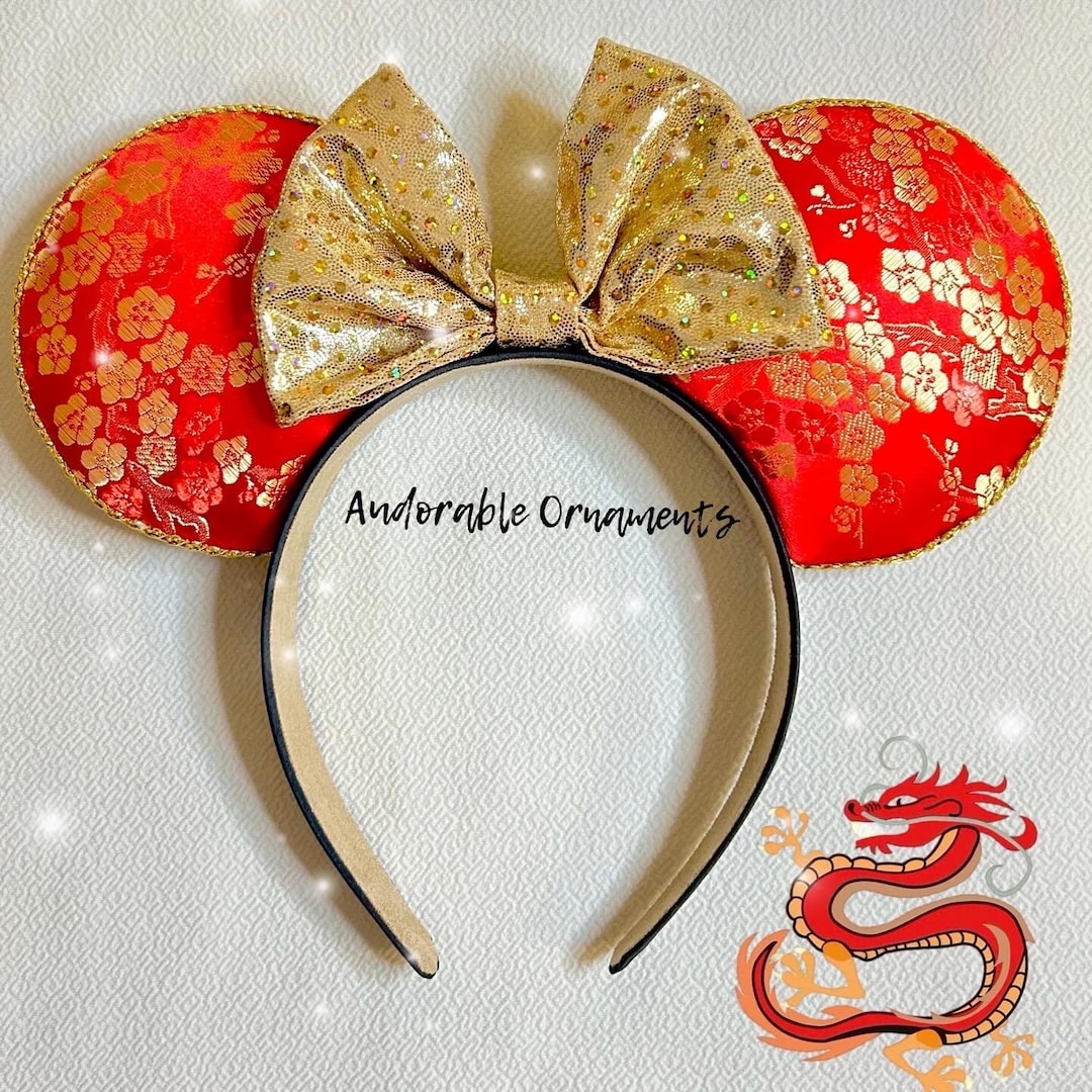 Lunar New Year Mickey Ears (READY TO SHIP) - Etsy