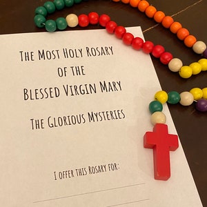 Rosary Activity Booklet: Glorious Mysteries printable coloring page sheet catholic resources for kids prayer activities feast day