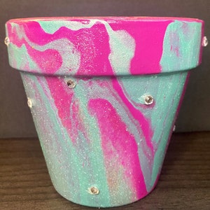 Maceta l Princesa Unicornio Maceta Terracota l Maceta l Maceta de barro l Maceta pintada a mano l Maceta de acrílico l