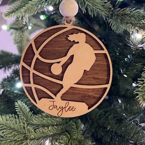 Weibliche/Mädchen Basketball Stack Ornament Laser Cut Datei (nur Datei)
