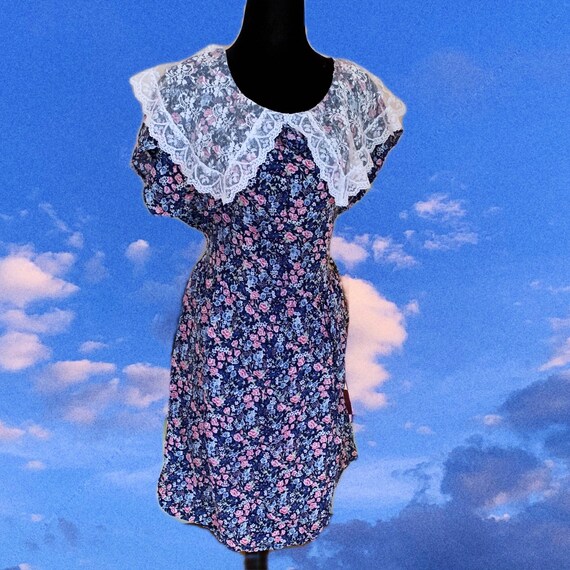 80s Floral Gunne Sax Dress