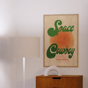 Western Cowboy Druck, Haus & Büro Dekor, rustikale Wandkunst, Space Cowboy Poster, Retro Wandkunst, digitaler download, Country Musik Poster