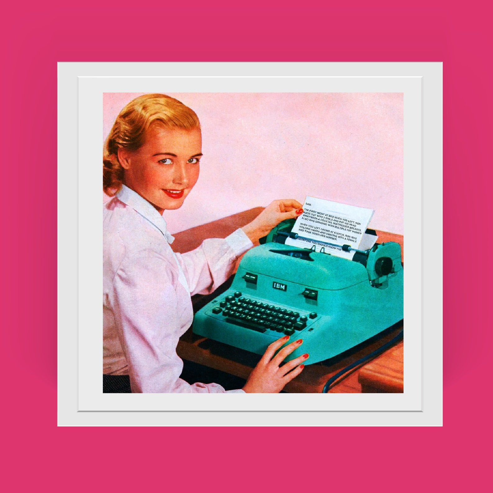 Sam Jersey Shore Letter Poster Vintage Modern Meme Poster Etsy