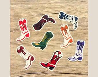 College Cowboy Boot Sticker/Cowboy Boot mit Schleife Aufkleber/Fußball Aufkleber/College Aufkleber/Abschlussgeschenk