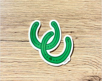 Lucky Horse Shoes/horseshoe sticker/western sticker/green sticker/St. Patricks Day Sticker/Lucky Sticker/