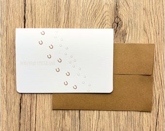 Welcome Little One Baby Card – Rustic Western Baby Shower Card, Minimalist New Baby Greeting, Gender Neutral Newborn Gift