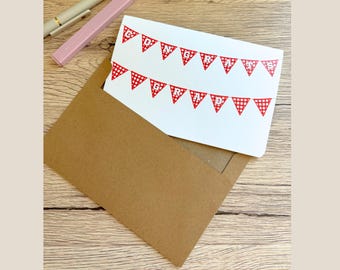 Congrats Grad Gingham Banner Card – Country Western Graduation Card, Red Graduation Card, Rustic Cowgirl Grad Card 2025, Graduation Card
