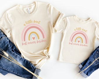 Niños un poco doblados pero nunca rotos, camisa de escoliosis, conciencia de la escoliosis, curación de la salud mental, camiseta de camisa spine Curve shirt