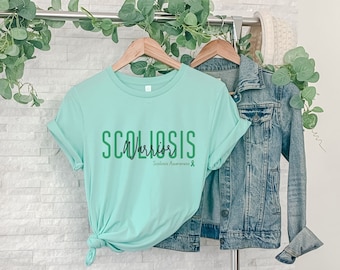 Groene Scoliose Warrior, Scoliose Shirt, Scoliosis Awareness, Scoli Shirt, Scoliosis shirt cadeau, Scoliosis Sterk, Genezing Geestelijke Gezondheid