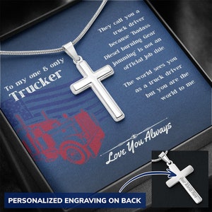 Trucker Geschenk, Truck Driver Papa, Trucker Frau Sohn Tochter, Truck Driver Vatertag, Trucker Sohn, Truck Driver Halskette, Trucker Dad