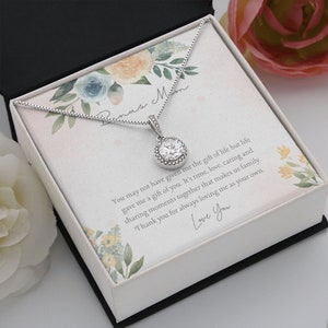 Bonus Mom Gift, Bonus Mom Necklace, Step Mom Gift, Step Mom Necklace, Bonus Mom Mother&#39;s Day Gift, Step Mom Birthday Gift, diamond drop