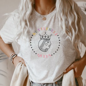 Kettlebell Queen shirt, kettlebell lover, gym shirt, kettlebell ladies, strong ladies, kettlebell challenge shirt, kettlebell gift, colorful