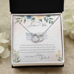 Airforce wife necklace, military wife, Deployment Gift, Military Mama Gifts, Long Distance Gift, from military husband, military jewelry