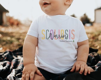 Toddler Scoliosis Warrior Shirt, Scoliosis Awareness Family Shirt, Support Tee, Scoliosis Strong t shirt, June Awareness Month