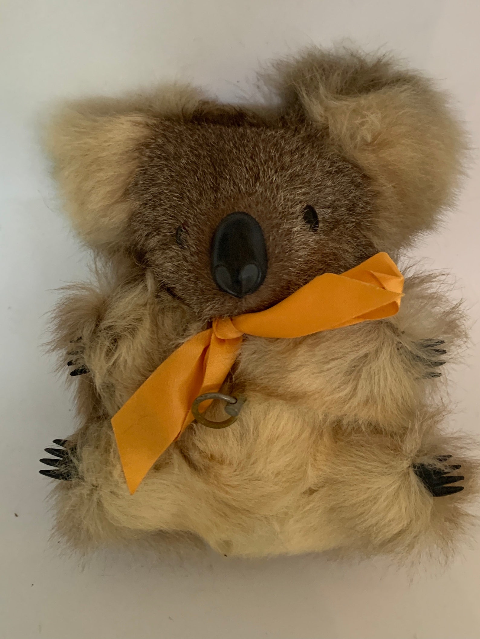 Vintage stuffed koala bear music box wind up real fur Etsy