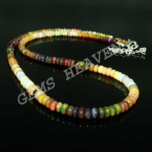 Ethiopian Opal Beaded | Rainbow Opal | Rondelle Beads | Welo Fire Opal  | Wholesale Opal Beads | Jewelry Making | Wedding Jewelry | For her