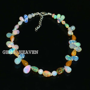 100% Natural Opal beads, Fancy Opal beads, Galaxy Opal beads, Minimalist Opal, Genuine Opal,  Wedding necklace,  Gift For Sister