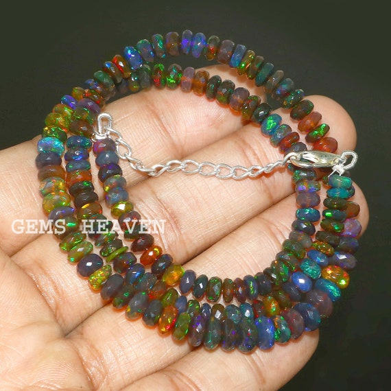 Special Sale Opal Beads, Faceted Rondelle Opal Beads, Blue Opal