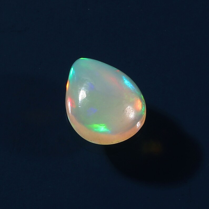 100/% Natural Ethiopian Fire AAA++ 1 Pcs 1.15 Crt Opal Pear Shape Size 8x5 Gemstone Cabochon Making For Jewelery Welo Multi Fire