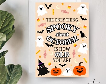 October Spooky Birthday Card